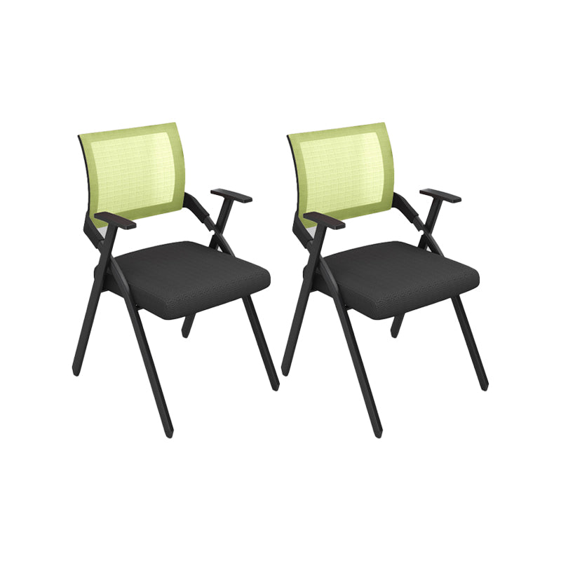 Contemporary Arms Included Conference Chair Mesh-back Chair for Office Green Without Writing Pad 2 Piece Set Clearhalo 'furn' 'furn_office_chair' 'Furniture' 'Office Chairs' 'Office Furniture' 'office_chair' 6569390
