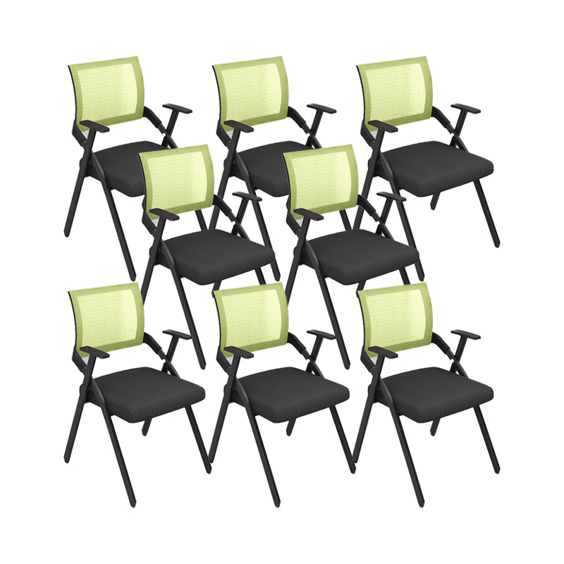 Contemporary Arms Included Conference Chair Mesh-back Chair for Office Green Without Writing Pad 8 Piece Set Clearhalo 'furn' 'furn_office_chair' 'Furniture' 'Office Chairs' 'Office Furniture' 'office_chair' 6569397