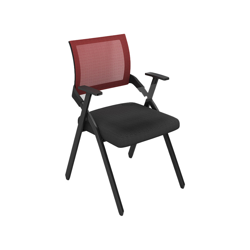 Contemporary Arms Included Conference Chair Mesh-back Chair for Office Red Without Writing Pad 1 Piece Clearhalo 'furn' 'furn_office_chair' 'Furniture' 'Office Chairs' 'Office Furniture' 'office_chair' 6569399