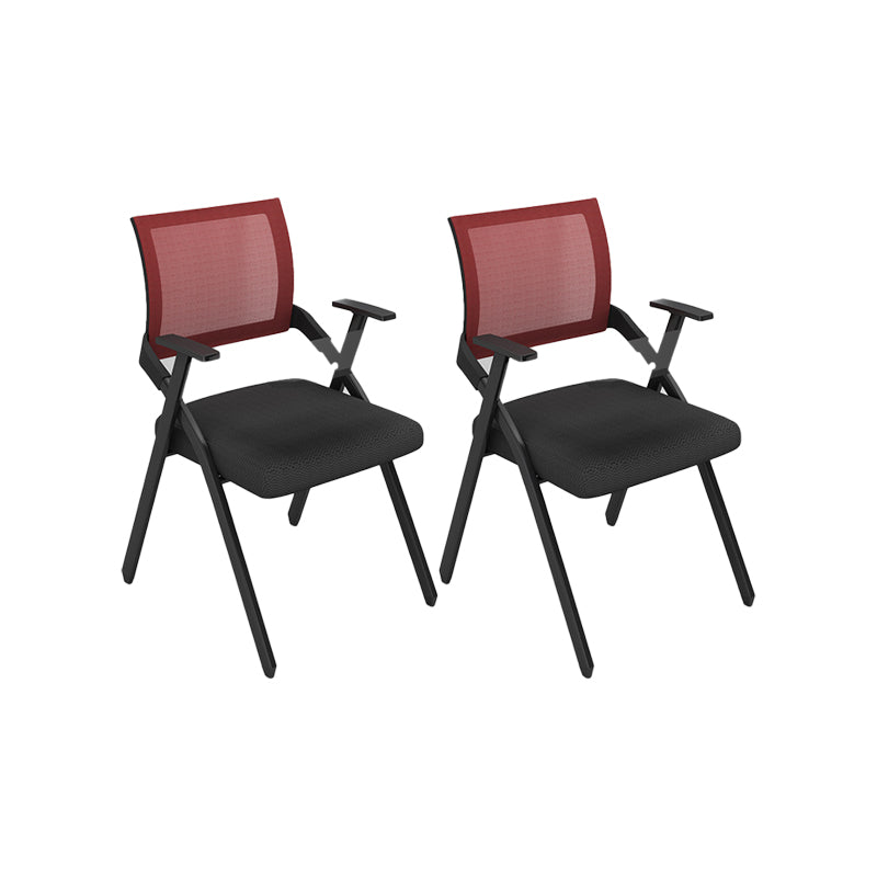 Contemporary Arms Included Conference Chair Mesh-back Chair for Office Red Without Writing Pad 2 Piece Set Clearhalo 'furn' 'furn_office_chair' 'Furniture' 'Office Chairs' 'Office Furniture' 'office_chair' 6569400