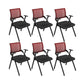 Contemporary Arms Included Conference Chair Mesh-back Chair for Office Red Without Writing Pad 6 Piece Set Clearhalo 'furn' 'furn_office_chair' 'Furniture' 'Office Chairs' 'Office Furniture' 'office_chair' 6569404