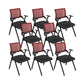 Contemporary Arms Included Conference Chair Mesh-back Chair for Office Red Without Writing Pad 8 Piece Set Clearhalo 'furn' 'furn_office_chair' 'Furniture' 'Office Chairs' 'Office Furniture' 'office_chair' 6569407
