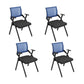 Contemporary Arms Included Conference Chair Mesh-back Chair for Office Blue Without Writing Pad 4 Piece Set Clearhalo 'furn' 'furn_office_chair' 'Furniture' 'Office Chairs' 'Office Furniture' 'office_chair' 6569409