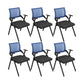 Contemporary Arms Included Conference Chair Mesh-back Chair for Office Blue Without Writing Pad 6 Piece Set Clearhalo 'furn' 'furn_office_chair' 'Furniture' 'Office Chairs' 'Office Furniture' 'office_chair' 6569410