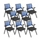 Contemporary Arms Included Conference Chair Mesh-back Chair for Office Blue Without Writing Pad 8 Piece Set Clearhalo 'furn' 'furn_office_chair' 'Furniture' 'Office Chairs' 'Office Furniture' 'office_chair' 6569411