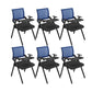 Contemporary Arms Included Conference Chair Mesh-back Chair for Office Blue With Writing Pad 6 Piece Set Clearhalo 'furn' 'furn_office_chair' 'Furniture' 'Office Chairs' 'Office Furniture' 'office_chair' 6569419
