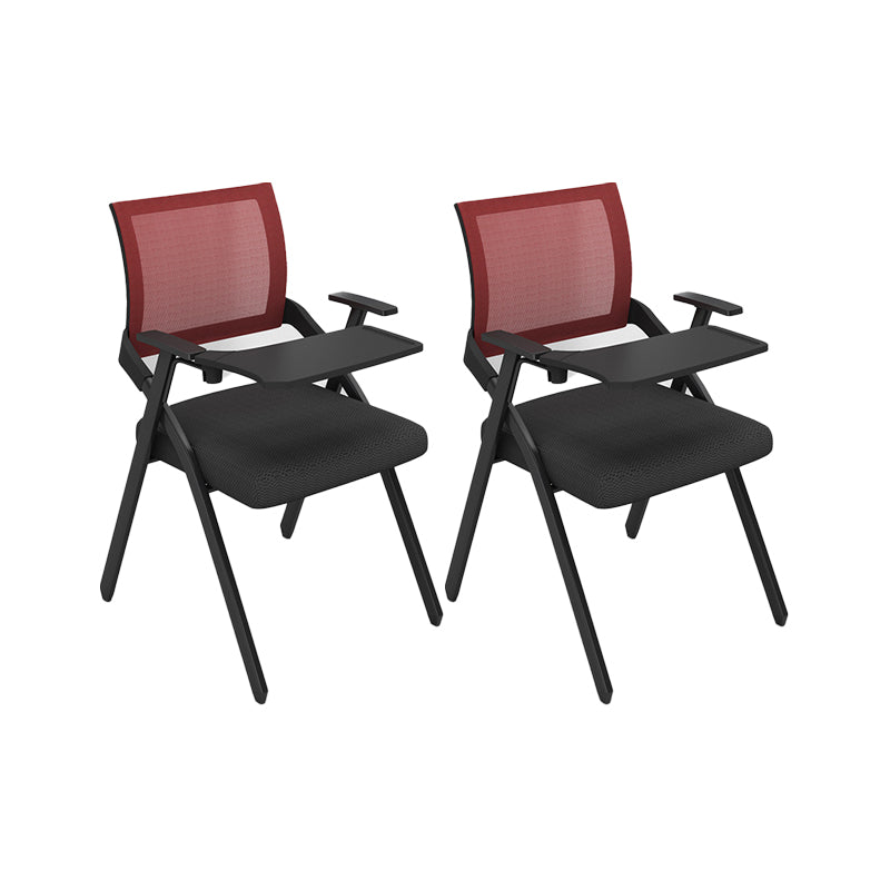 Contemporary Arms Included Conference Chair Mesh-back Chair for Office Red With Writing Pad 2 Piece Set Clearhalo 'furn' 'furn_office_chair' 'Furniture' 'Office Chairs' 'Office Furniture' 'office_chair' 6569421
