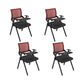 Contemporary Arms Included Conference Chair Mesh-back Chair for Office Red With Writing Pad 4 Piece Set Clearhalo 'furn' 'furn_office_chair' 'Furniture' 'Office Chairs' 'Office Furniture' 'office_chair' 6569422