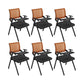 Contemporary Arms Included Conference Chair Mesh-back Chair for Office Orange With Writing Pad 6 Piece Set Clearhalo 'furn' 'furn_office_chair' 'Furniture' 'Office Chairs' 'Office Furniture' 'office_chair' 6569427