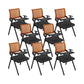 Contemporary Arms Included Conference Chair Mesh-back Chair for Office Orange With Writing Pad 8 Piece Set Clearhalo 'furn' 'furn_office_chair' 'Furniture' 'Office Chairs' 'Office Furniture' 'office_chair' 6569428