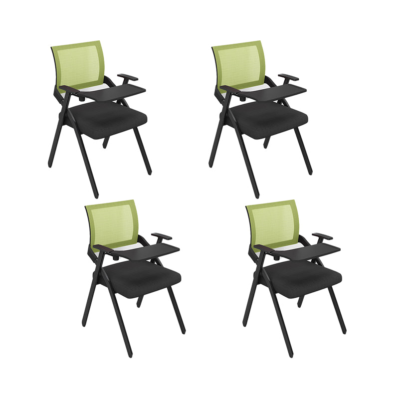 Contemporary Arms Included Conference Chair Mesh-back Chair for Office Green With Writing Pad 4 Piece Set Clearhalo 'furn' 'furn_office_chair' 'Furniture' 'Office Chairs' 'Office Furniture' 'office_chair' 6569430