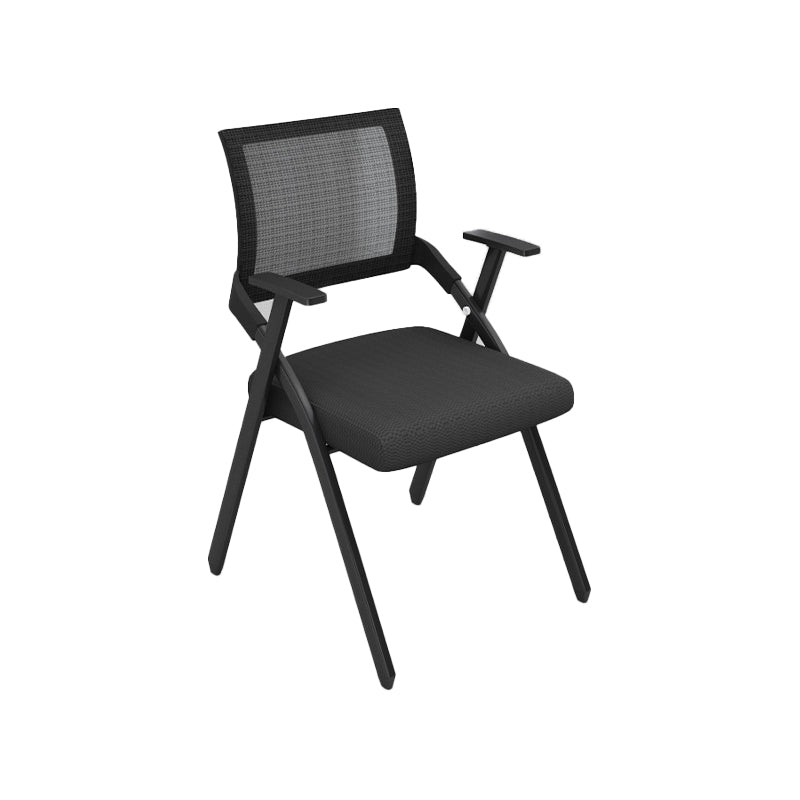 Contemporary Arms Included Conference Chair Mesh-back Chair for Office Black Without Writing Pad 1 Piece Clearhalo 'furn' 'furn_office_chair' 'Furniture' 'Office Chairs' 'Office Furniture' 'office_chair' 6569433