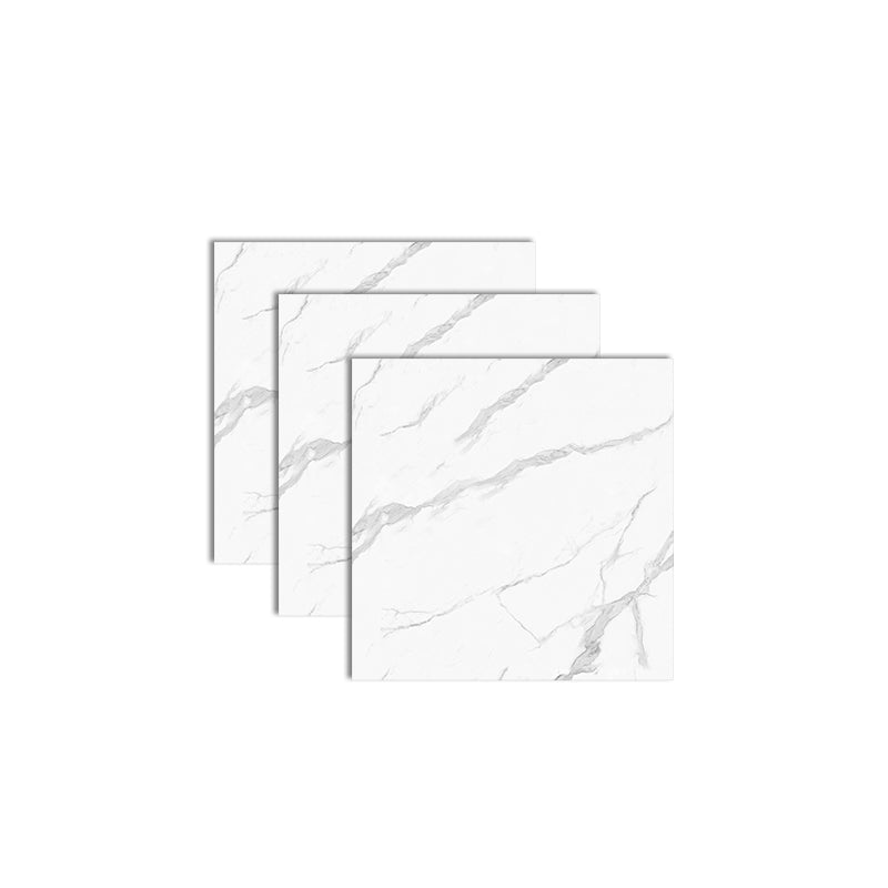 31.5" X 31.5" Square Floor Tile Straight Edge Glazed Design Floor Tile White