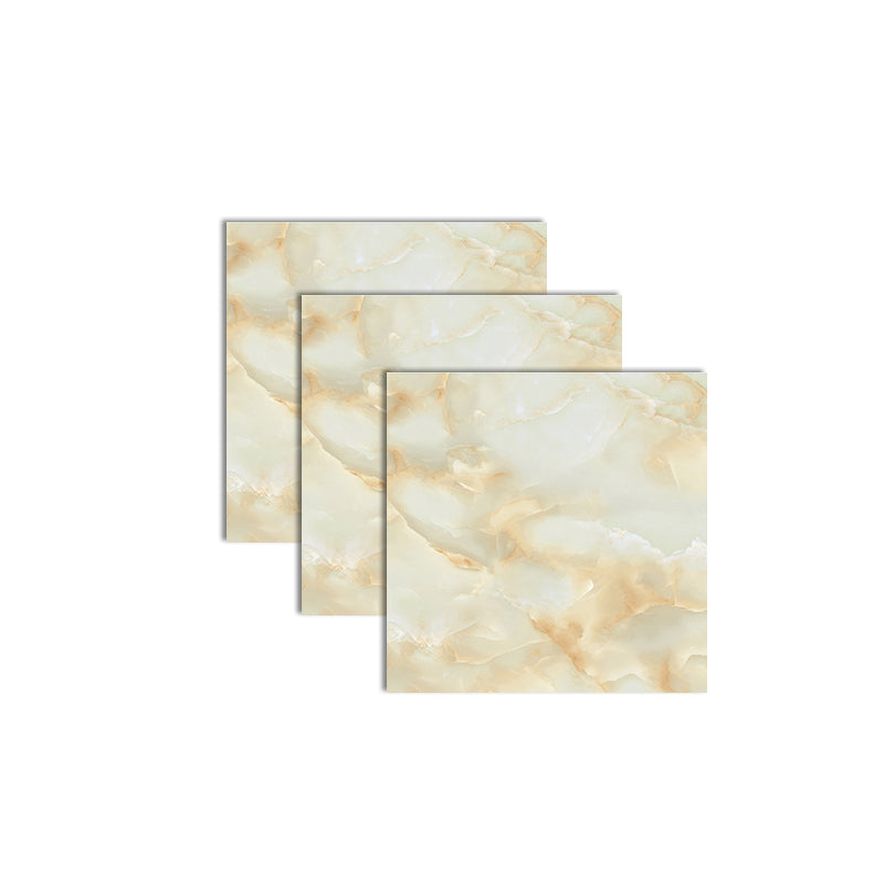 31.5" X 31.5" Square Floor Tile Straight Edge Glazed Design Floor Tile Yellow