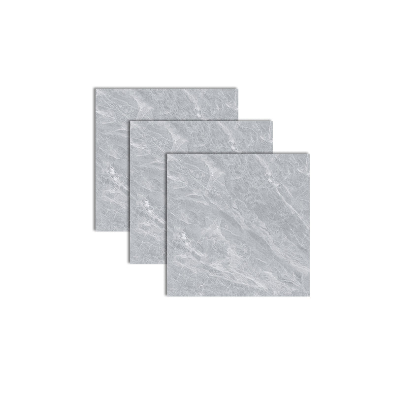 31.5" X 31.5" Square Floor Tile Straight Edge Glazed Design Floor Tile Dark Gray