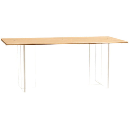 Rectangle Solid Wood Dining Table Modern Acrylic Double Pedestal Table Without Chairs Clearhalo 'Dining Tables & Seating' 'Dining Tables' 'dining_table' 'furn' 'furn_dining_table' 'Furniture' 'Kitchen & Dining Furniture' 6569648