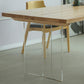 Rectangle Solid Wood Dining Table Modern Acrylic Double Pedestal Table Clearhalo 'Dining Tables & Seating' 'Dining Tables' 'dining_table' 'furn' 'furn_dining_table' 'Furniture' 'Kitchen & Dining Furniture' 6569649