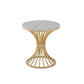 Polished Finish Dinette Table for Home Traditional Luxury Round Dining Table White 31.5"L x 31.5"W x 29.5"H Without Chairs Clearhalo 'Dining Tables & Seating' 'Dining Tables' 'dining_table' 'furn' 'furn_dining_table' 'Furniture' 'Kitchen & Dining Furniture' 6569664