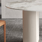 Glam Oval Dining Table Stone Top Dining Table with Double Pedestal in White Clearhalo 'Dining Tables & Seating' 'Dining Tables' 'dining_table' 'furn' 'furn_dining_table' 'Furniture' 'Kitchen & Dining Furniture' 6569699