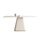 Modern Style Sintered Stone Table Dining Rectangle Table with Metal Legs for Home