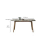 Mid-Century Modern Stone Dining Table Rectangle Dining Table with Solid Wood Legs Clearhalo 'Dining Tables & Seating' 'Dining Tables' 'dining_table' 'furn' 'furn_dining_table' 'Furniture' 'Kitchen & Dining Furniture' 6569725