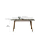 Mid-Century Modern Stone Dining Table Rectangle Dining Table with Solid Wood Legs Clearhalo 'Dining Tables & Seating' 'Dining Tables' 'dining_table' 'furn' 'furn_dining_table' 'Furniture' 'Kitchen & Dining Furniture' 6569726