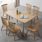 Oak Solid Wood Dining Table Modern Rectangle Dining Table in Natural