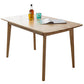 Oak Solid Wood Dining Table Modern Rectangle Dining Table in Natural