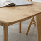 Oak Solid Wood Dining Table Modern Rectangle Dining Table in Natural