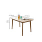 Oak Solid Wood Dining Table Modern Rectangle Dining Table in Natural