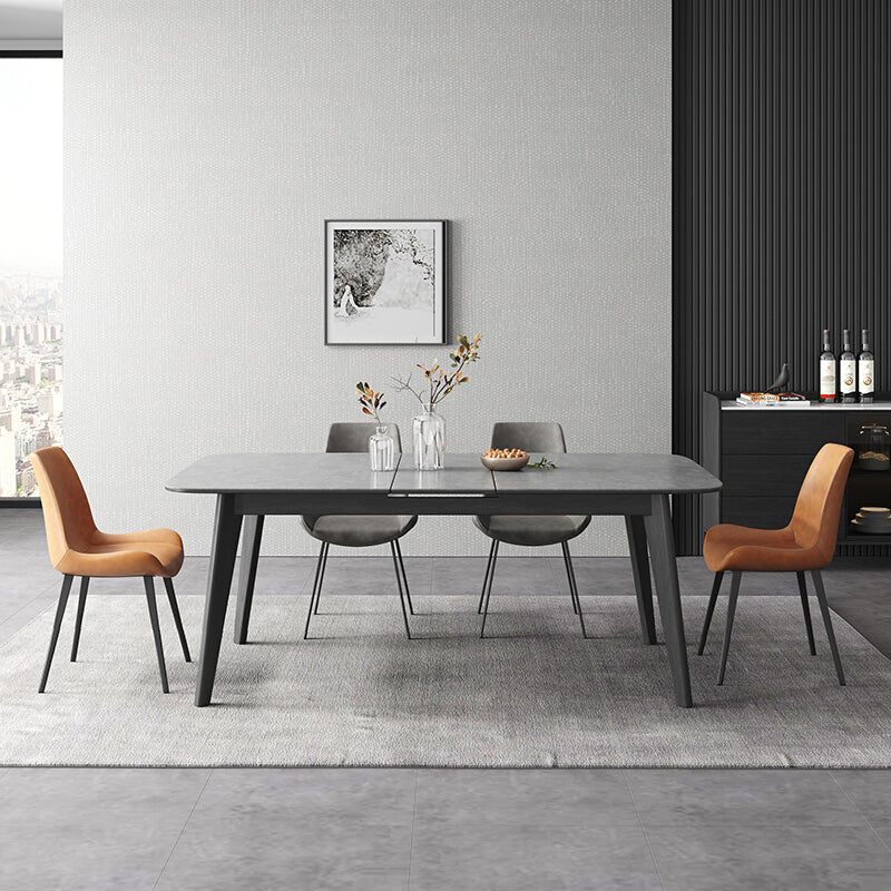 Table à manger extensible rectangulaire Table à manger en pierre moderne pour salle à manger