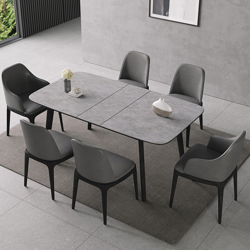 Table à manger extensible rectangulaire Table à manger en pierre moderne pour salle à manger