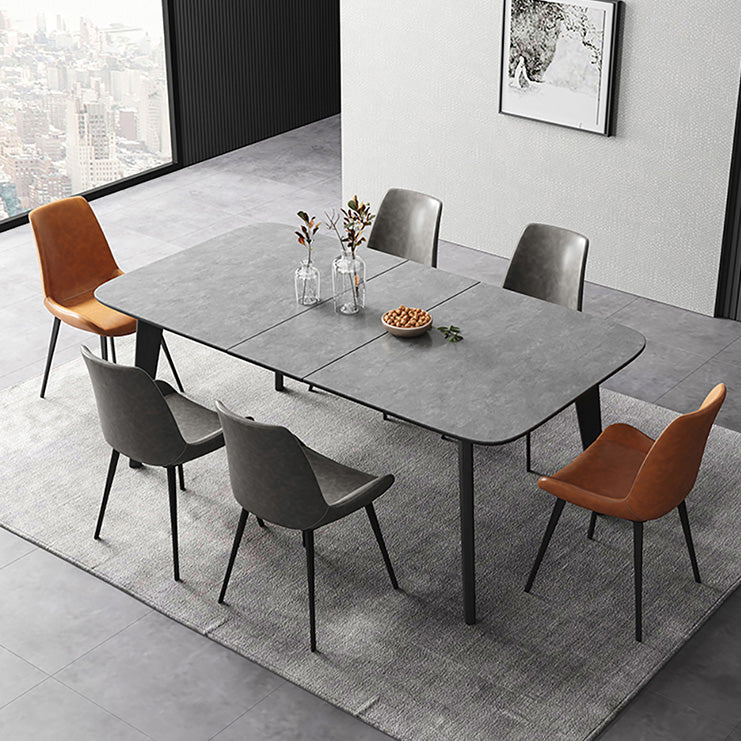 Table à manger extensible rectangulaire Table à manger en pierre moderne pour salle à manger