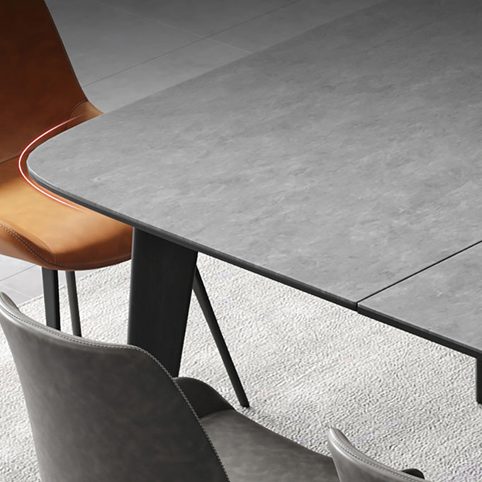 Table à manger extensible rectangulaire Table à manger en pierre moderne pour salle à manger