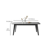 Table à manger extensible rectangulaire Table à manger en pierre moderne pour salle à manger