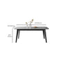 Table à manger extensible rectangulaire Table à manger en pierre moderne pour salle à manger