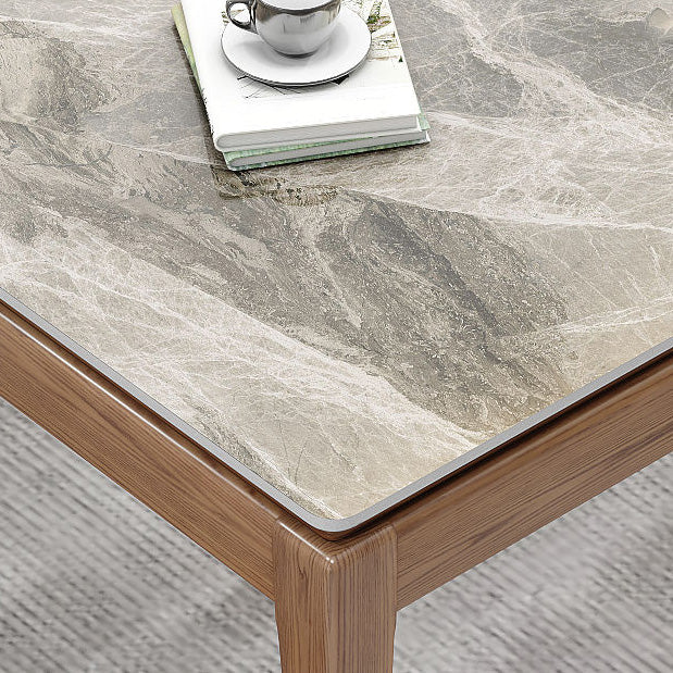 Rectangle Stone Top Dining Table Mid-Century Dining Table for Dining Room Clearhalo 'Dining Tables & Seating' 'Dining Tables' 'dining_table' 'furn' 'furn_dining_table' 'Furniture' 'Kitchen & Dining Furniture' 6569787