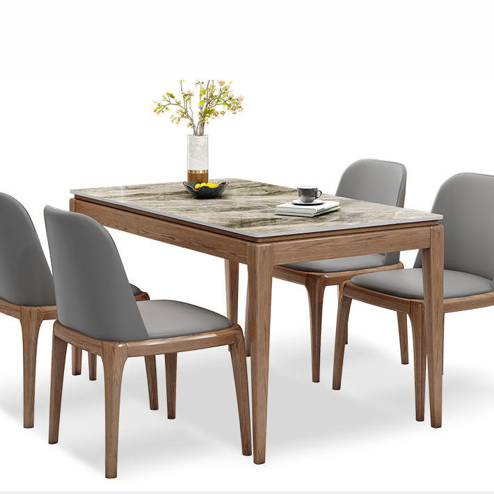 Rectangle Stone Top Dining Table Mid-Century Dining Table for Dining Room Clearhalo 'Dining Tables & Seating' 'Dining Tables' 'dining_table' 'furn' 'furn_dining_table' 'Furniture' 'Kitchen & Dining Furniture' 6569790