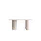 Contemporary Free Form Dining Table White Stone Top Table for Home Clearhalo 'Dining Tables & Seating' 'Dining Tables' 'dining_table' 'furn' 'furn_dining_table' 'Furniture' 'Kitchen & Dining Furniture' 6569811