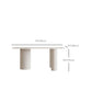 Contemporary Free Form Dining Table White Stone Top Table for Home Clearhalo 'Dining Tables & Seating' 'Dining Tables' 'dining_table' 'furn' 'furn_dining_table' 'Furniture' 'Kitchen & Dining Furniture' 6569815