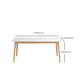 Eettafel uit het midden van de eeuw met essenhouten frame en witte stenen tafel