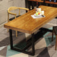 Industrial Brown Dining Table Indoor Rectangle Dinette Table with Metal Frame Clearhalo 'Dining Tables & Seating' 'Dining Tables' 'dining_table' 'furn' 'furn_dining_table' 'Furniture' 'Kitchen & Dining Furniture' 6569868
