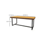 Industrial Brown Dining Table Indoor Rectangle Dinette Table with Metal Frame Clearhalo 'Dining Tables & Seating' 'Dining Tables' 'dining_table' 'furn' 'furn_dining_table' 'Furniture' 'Kitchen & Dining Furniture' 6569874