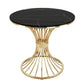 Mesa de comedor redonda moderna para mesa de comedor de cocina con base de metal