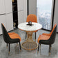 Mesa de comedor redonda moderna para mesa de comedor de cocina con base de metal
