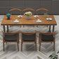 Brown Dinette Table with Metal Frame Industrial Solid Wood Top Dining Table 86.6"L x 31.5"W x 29.5"H Without Chairs Clearhalo 'Dining Tables & Seating' 'Dining Tables' 'dining_table' 'furn' 'furn_dining_table' 'Furniture' 'Kitchen & Dining Furniture' 6569901