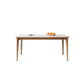White Stone Top Table with Ash Wood Legs Mid-Century Modern Dining Table