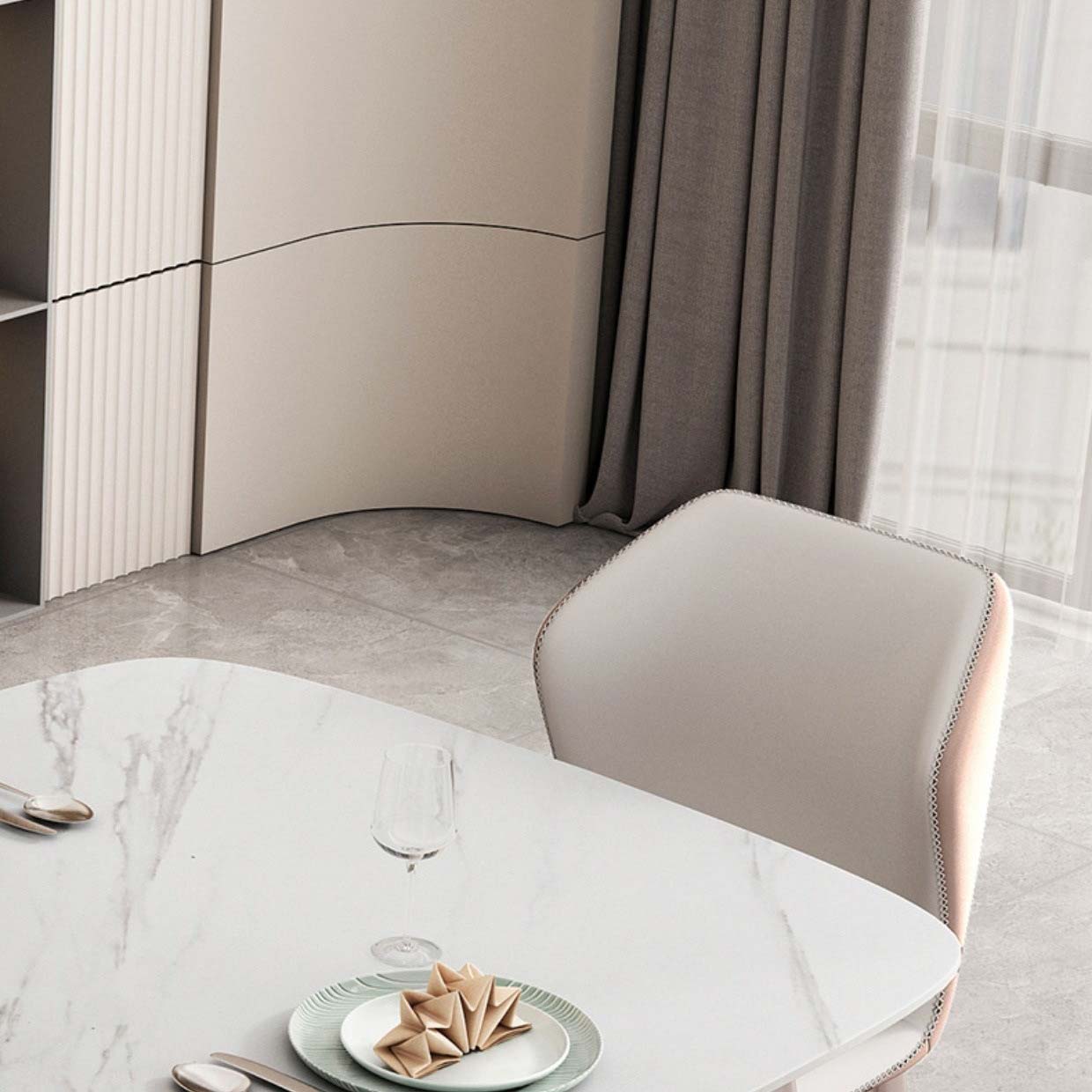 Glam Style Dining Sintered Stone Table Dining Rectangle Table for Home Use Clearhalo 'Dining Tables & Seating' 'Dining Tables' 'dining_table' 'furn' 'furn_dining_table' 'Furniture' 'Kitchen & Dining Furniture' 6569998