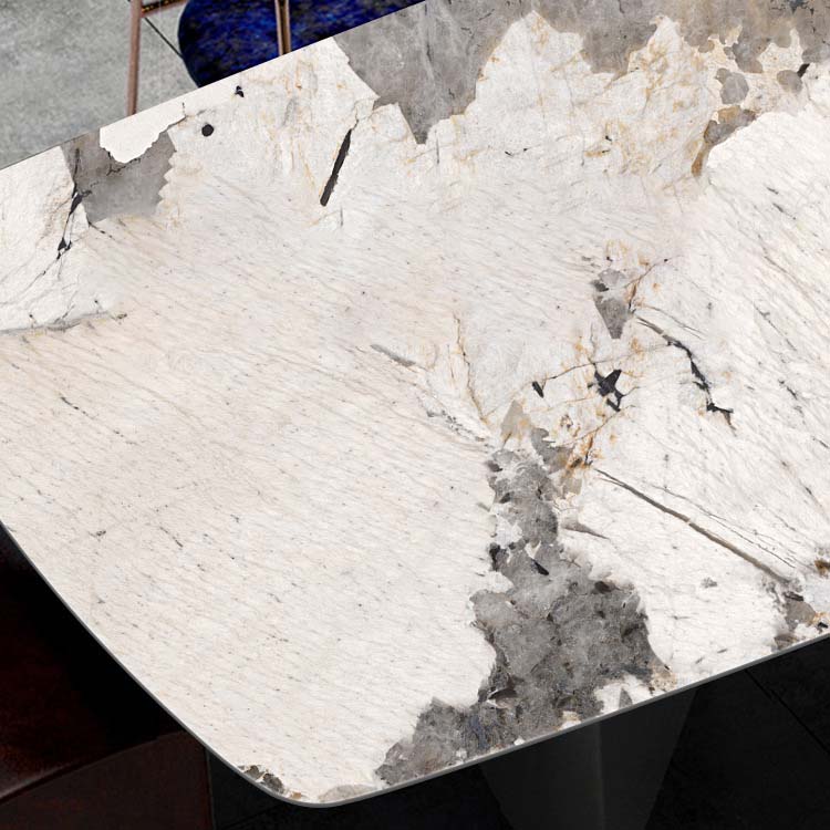 Esstisch aus gesintertem Stein im industriellen Stil, rechteckiger Esstisch für den Heimgebrauch