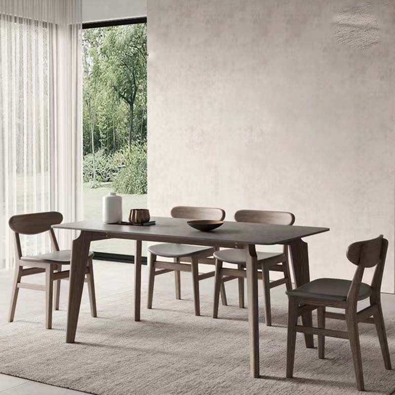 Mesa de comedor moderna de piedra sinterizada, mesa rectangular para uso doméstico